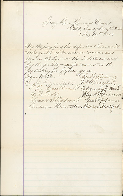 Guilty Verdict and Sentence