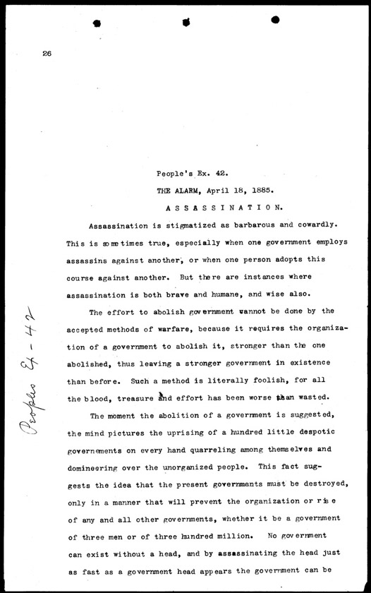 People's Exhibit 42, Page 1