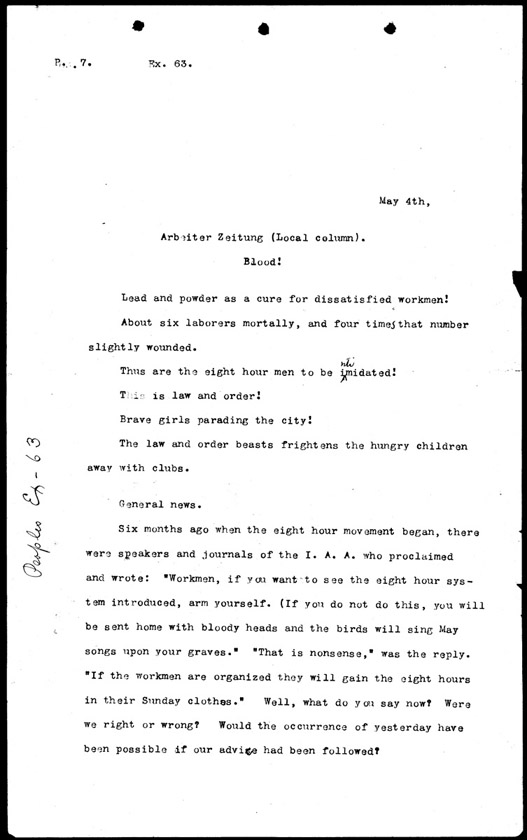 People's Exhibit 63, Page 1