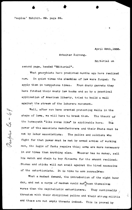 People's Exhibit 69, Page 1