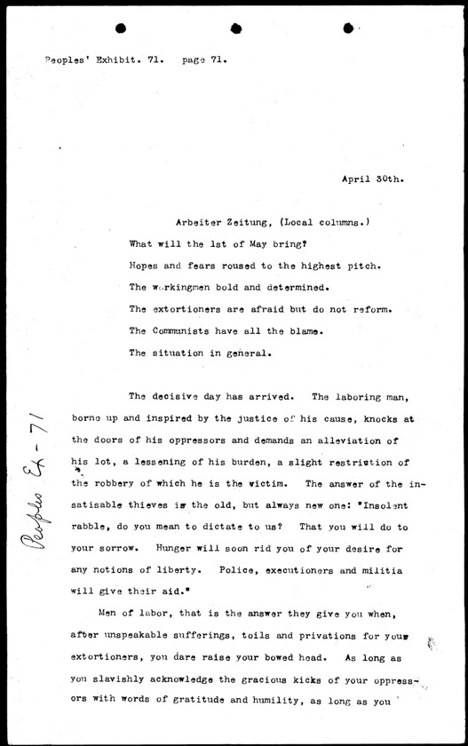 People's Exhibit 71, Page 1