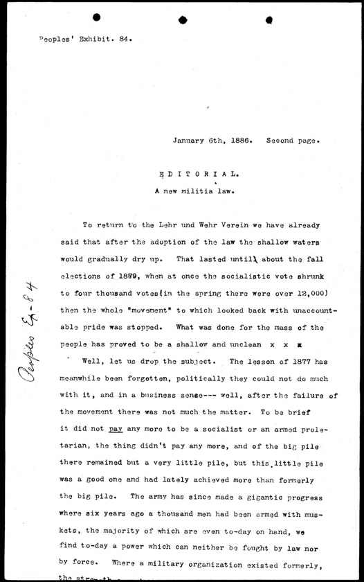 People's Exhibit 84, Page 1