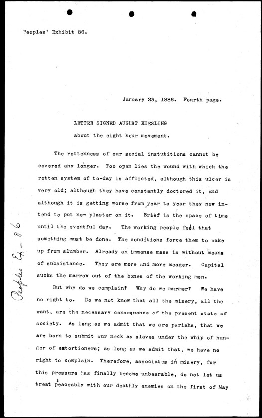 People's Exhibit 86, Page 1