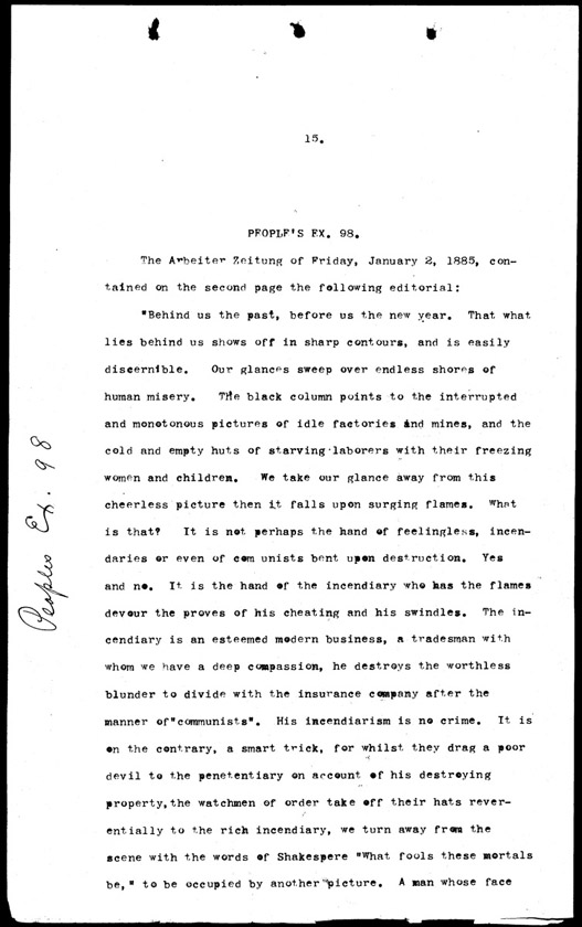People's Exhibit 98, Page 1