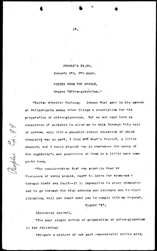 People's Exhibit 99, Page 1