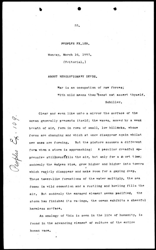 People's Exhibit 109, Page 1