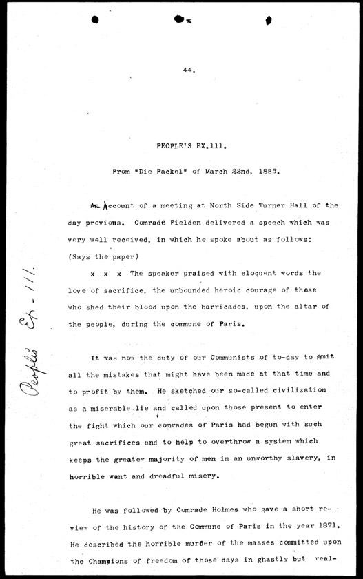 People's Exhibit 111, Page 1