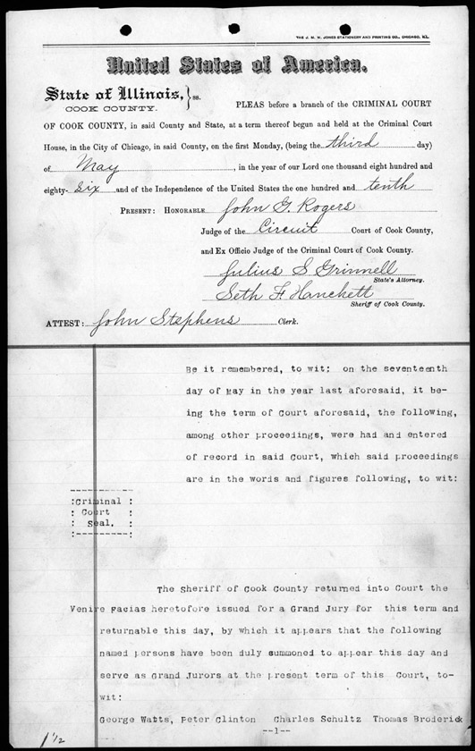 Volume 1, Page 1 1/2