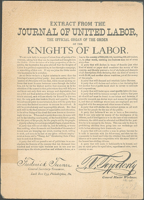 Knights of Labor Principles